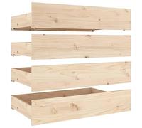 vidaXL Cajones de cama 4 unidades madera maciza de pino