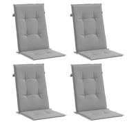 vidaXL 4X Cojines para Silla Jardín Almohadón Almohadilla Acolchado Banco Aire Libre Asiento Cubierta Palet Sofá Reemplazo Terraza Balcón Gris