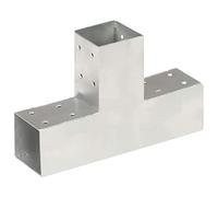 vidaXL 4X Conectores de Postes en Forma de T Jardín Patio al Aire Libre Estacas Exterior Valla Cerca Separador Metal Galvanizados 71x71mm