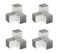 vidaXL 4x Conectores de Postes en Y Soporte Jardín Patio al Aire Libre Estacas Exterior Valla Cerca Separador Metal Galvanizado 101x101mm
