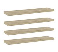 vidaXL 4X Estante de Estantería Estudio Salón Decoración Libros Librería Librero Biblioteca Tablero Extra Contrachapada Roble Sonoma 40x10x1,5cm