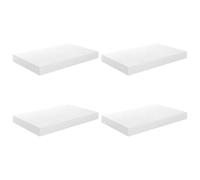 vidaXL 4X Estante Flotante Pared Repisa Colgante Estantería Tablero CD Libros Coleccionables Fotos Premios Blanco Brillo MDF 40x23x3,8 cm