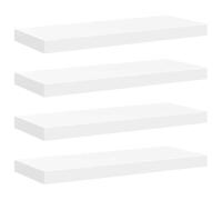 vidaXL 4X Estante Flotante Pared Repisa Colgante Estantería Tablero CD Libros Decoración Coleccionables Fotos Premios Blanco MDF 60x23,5x3,8 cm