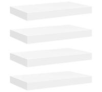 vidaXL Estantes flotantes de pared 4 uds MDF 40x23x3,8 cm Blanco