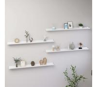 vidaXL 4x Estantes de Pared Repisa Flotante Balda Estantería Salón Estudio Exhibición Colgante Decoración 100x9x3 cm