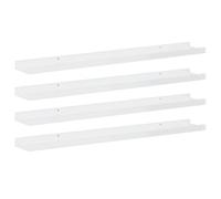 vidaXL 4X Estantes de Pared Repisa Flotante Balda Estantería Salón Sala de Estar Estudio Exhibición Colgante Decoración Blanco Brillante 80x9x3 cm