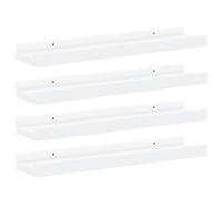 vidaXL 4X Estantes de Pared Repisa Flotante Balda Estantería Salón Sala de Estar Estudio Exhibición Colgante Decoración Blanco 40x9x3 cm