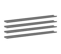 vidaXL 4X Estantes de Pared Repisa Flotante Balda Estantería Salón Sala de Estar Estudio Exhibición Colgante Decoración Gris 115x9x3 cm