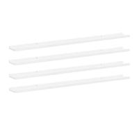 vidaXL Estantes de pared repisa flotante 4 unidades blanco brillo 115x9x3 cm