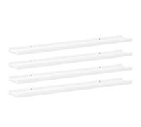vidaXL 4X Estantes de Pared Repisa Flotante Balda Estantería Salón Sala de Estar Estudio Exhibición Colgante Decoración Blanco 80x9x3 cm