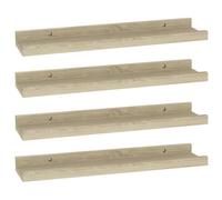 vidaXL 4X Estantes de Pared Repisa Flotante Balda Estantería Salón Sala de Estar Estudio Exhibición Colgante Decoración Color Roble Sonoma 40x9x3 cm