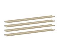 vidaXL 4X Estantes de Pared Repisa Flotante Balda Estantería Salón Sala Estar Estudio Exhibición Colgante Decoración Blanco y Roble Sonoma 115x9x3 cm