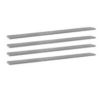 vidaXL Estante para estantería 4 uds madera gris hormigón 100x10x1,5cm