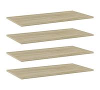 vidaXL 4X Estantes Estantería Estudio Salón Decoración Libros Librería Librero Biblioteca Tablero Extra Madera Contrachapada Roble Sonoma 80x40x1,5 cm