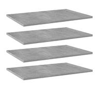 vidaXL Estantes para estantería 4 uds - Contrachapada gris hormigón 60x40x1,5 cm