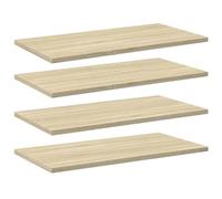 vidaXL 4X Estantes Estantería Estudio Salón Decoración Libros Librería Librero Biblioteca Tablero Extra Madera Contrachapada Roble Sonoma 60x30x1,5 cm