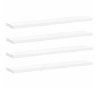vidaXL 4X Estantes Flotantes de Pared Repisa Colgante Estantería Tablero CD Libros Decoración Coleccionables Fotos Premios MDF Blanco 120x23,5x3,8 cm