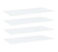 vidaXL 4X Estantes para Estantería Estudio Salón Decoración Libros Librería Librero Biblioteca Tablero Extra Madera Contrachapada Blanco 80x20x1,5 cm