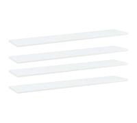 vidaXL Estantes para estantería 4uds contrachapada blanco 100x20x1,5cm