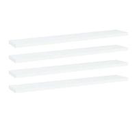 vidaXL 4X Estantes para Estantería Estudio Salón Decoración Libros Librería Librero Biblioteca Tablero Extra Madera Contrachapada Blanco 60x10x1,5 cm