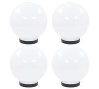 vidaXL 4X Lámparas de Bola LED Esféricas Iluminación Jardín Terraza Decorativa para Senderos Patios Balcones Ajustables Útiles Automáticas PMMA 20cm