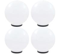 vidaXL Lámparas de bola LED esféricas 4x 40 cm PMMA – Jardín/Terraza, ajustables, automáticas