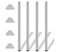 vidaXL 4X Patas para Mesa Regulables en Altura 1100 mm Tubo de Hierro Cromado