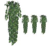 vidaXL 4x Plantas Artificiales de Hiedra Multicolor Adorno Floral Decoración Color Verde claro, Verde, y mas