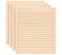 vidaXL 4x Puertas Persiana 69x59,4cm Celosía Rejilla Color Blanco, Natural, y mas