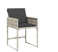 vidaXL 4xSillones de jardín con cojines 4 uds ratán sintético