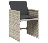 vidaXL 4xSillones de jardín con cojines 4 unidades ratán sintético