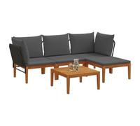 vidaXL 5 uds. Madera de Acacia Sólida y Cuerda Natural
