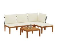 vidaXL Conjunto de jardín de madera de acacia sólida y cuerda natural diseño modular 5 uds
