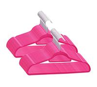 vidaXL 50x Juego de Perchas de Ropa Antideslizantes Soporte Accesorio para Guardar Abrigos Prendas Colgador Duradero Terciopelo Rosa