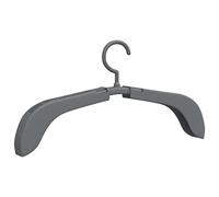 vidaXL 5X Perchas Ropa Longitud Regulable Armario Diseño Ahorrar Espacio Mantener Orden Hombros Curvado Ergonómico Extensibles Gris