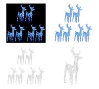 vidaXL, 6 ciervos LED azules, 240 LEDs, acrílico. Ciervo navideño, ciervos navideños, ciervo iluminado, decoración navideña