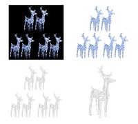 vidaXL, 6 ciervos LED, blanco frío, 240 LEDs, acrílico. Decoración navideña: ciervos navideños, ciervos iluminados