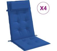 vidaXL: 6 fundas para asiento de respaldo alto, color azul real, tejido Oxford