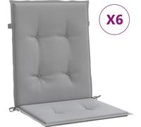 vidaXL: 6 fundas para sillas de jardín, compatibles con sillas de respaldo bajo, color gris, fabricadas en tejido Oxford