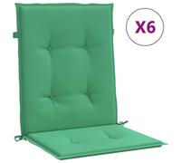 vidaXL: 6 fundas para sillas de jardín, para sillas de respaldo bajo, color verde, 100x50x3 cm