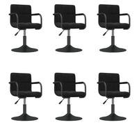 vidaXL: 6 sillas de comedor, giratorias, color , tapizadas en terciopelo