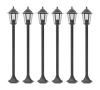 vidaXL 6X Farolas de Jardín Aluminio Bronce 110 cm Iluminación Patio Terraza