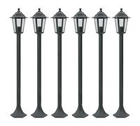 vidaXL 6x Farolas de Jardín Aluminio Verde Oscuro 110 cm Luz Iluminación Patio