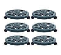 vidaXL 6x Soporte con Ruedas para Plantas Plástico Bronce 38 cm Macetero Color Bronce, Verde, y mas