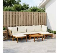 vidaXL 7 uds. Madera de Acacia Sólida y Cuerda Natural