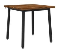 vidaXL 70 x 70 x 75 cm Madera de Acacia Sólida Natural y Negro
