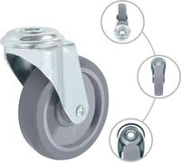 vidaXL, 8 ruedas giratorias con orificio para tornillo, 100 mm