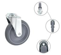 vidaXL, 8 ruedas giratorias con orificio para tornillo, 125 mm