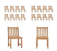 vidaXL: 8 sillas de jardín con cojines, fabricadas en madera maciza de teca. Sillas de jardín, sillas de jardín de madera, sillas de jardín de madera maciza