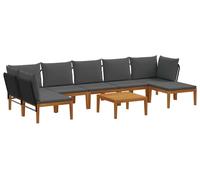 vidaXL, 8 unidades. Madera de acacia maciza y cuerda, diseño natural